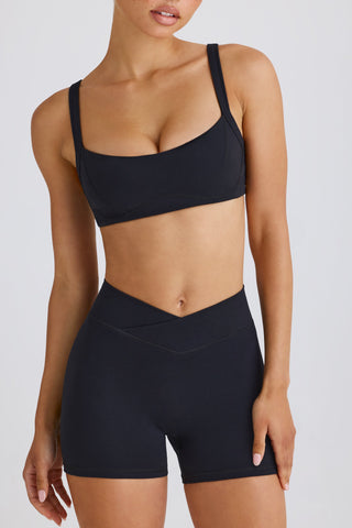 Crossover Waist Active Shorts