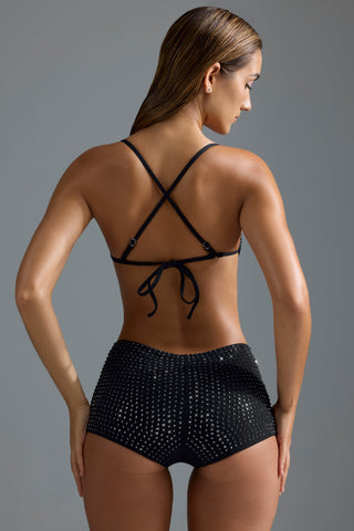Embellished Bandeau Bikini Top