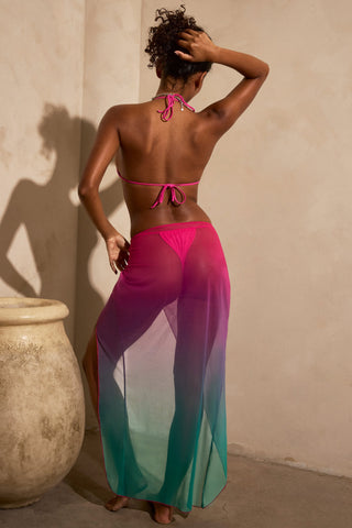 Ruched Midi Sarong Cover Up