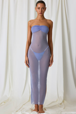 Ruched Bandeau Midi Dress