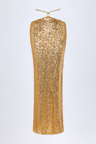 Embellished Strappy Maxi Skirt