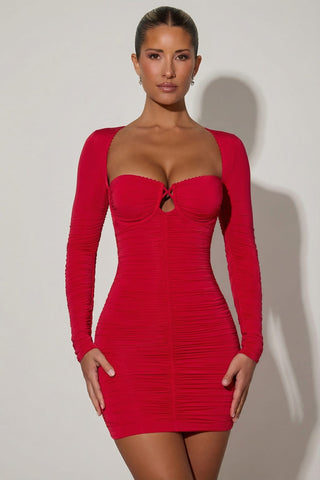 Ruched Corset Mini Dress