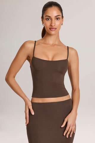 Scoop Neck Bodycon Tank Top