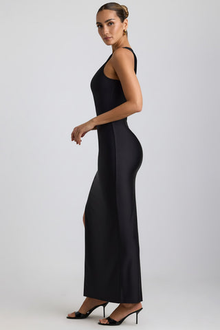 Ruched Asymmetric One Shoulder Maxi Dress
