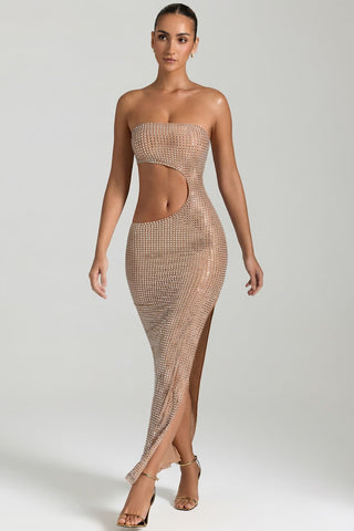 Embellished Cut Out Maxi Dress
