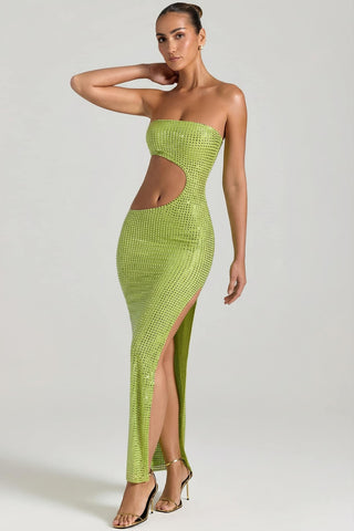 Embellished Cut Out Maxi Dress