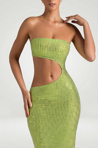 Embellished Cut Out Maxi Dress