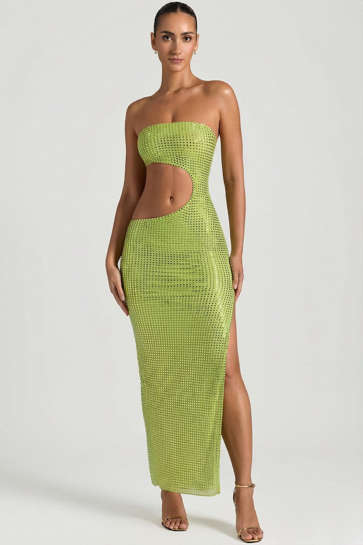 Embellished Cut Out Maxi Dress