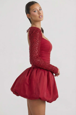 Sparkle Bubble Hem Mini Dress