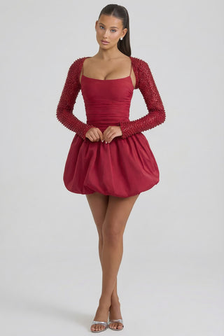 Sparkle Bubble Hem Mini Dress