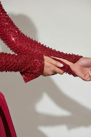 Sparkle Bubble Hem Mini Dress