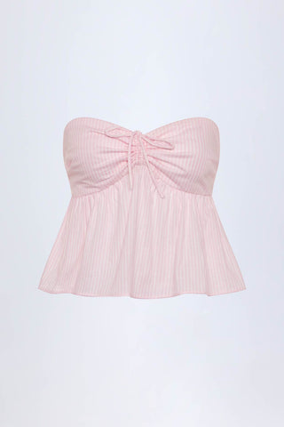 Tie Front Bandeau Crop Top