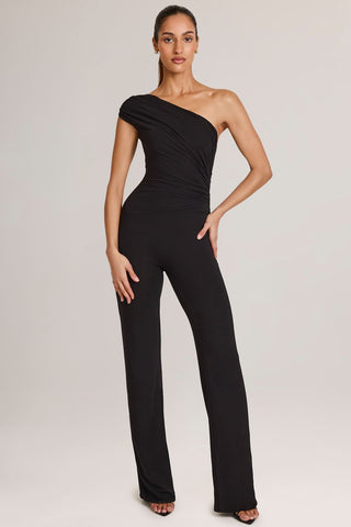One Shoulder Ruched Jumpsuit