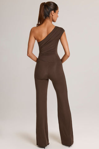 One Shoulder Ruched Jumpsuit