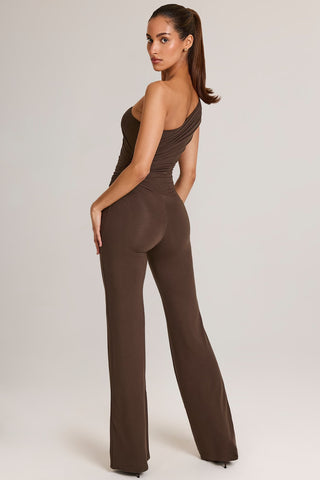 One Shoulder Ruched Jumpsuit