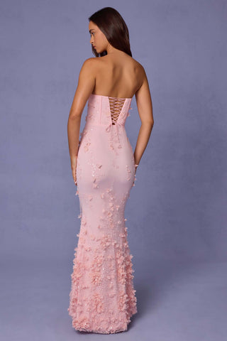 Lace Up Corset Maxi Dress