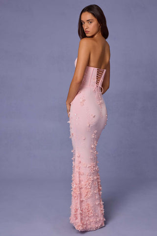 Lace Up Corset Maxi Dress