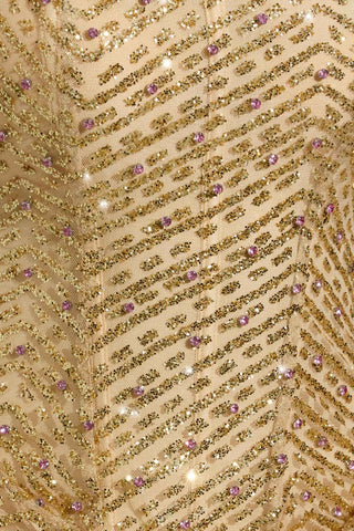 Embellished Glitter A Line Mini Dress