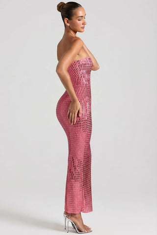 Embellished Bandeau Maxi Dress