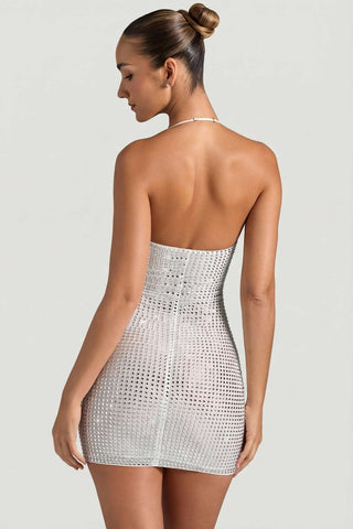 Sparkling Halterneck Mini Dress