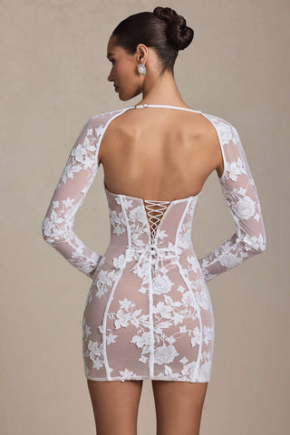 Lace Detail Corset Mini Dress