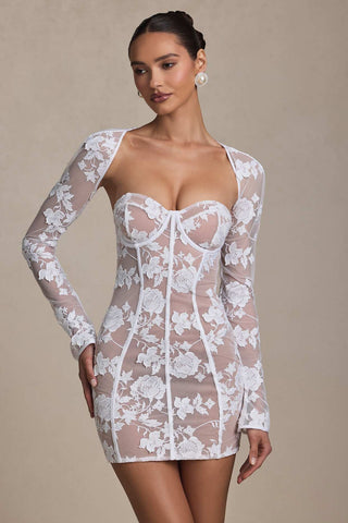 Lace Detail Corset Mini Dress