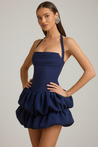 Halterneck Corset Bubble Hem Dress