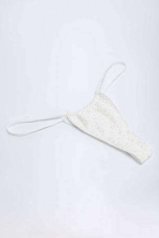 Broderie Anglaise Drawstring Bikini Bottoms