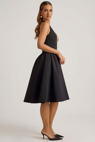 Halterneck Bow Midi Dress