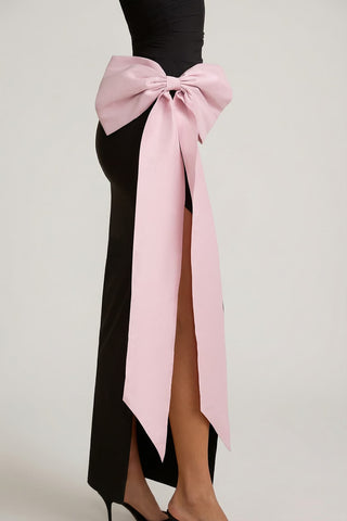 Strapless Bow Detail Maxi Dress