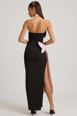Strapless Bow Detail Maxi Dress