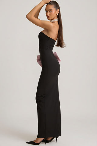 Strapless Bow Detail Maxi Dress