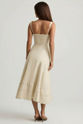 Cotton Poplin A Line Midi Dress