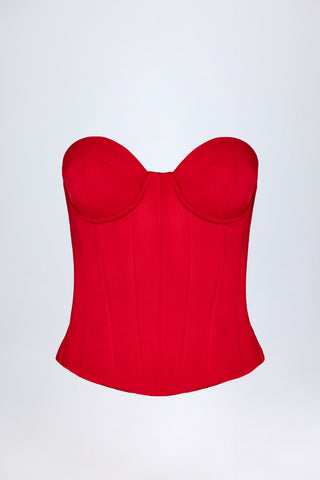 Satin Lace Up Corset Top