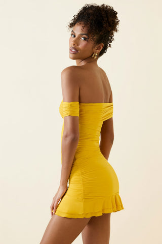 Asymmetric Ruffle Mini Dress