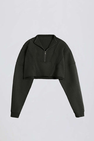 Acid Wash Cropped Sweatshirt