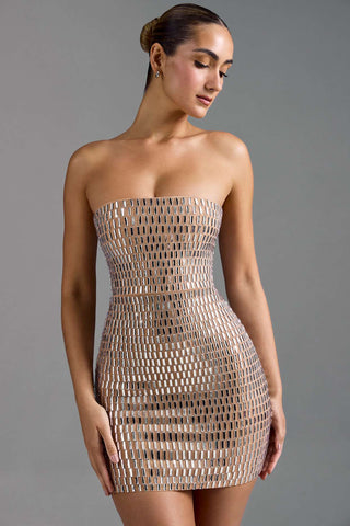 Sparkling Bandeau Mini Dress