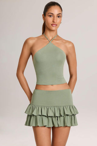 Tiered Ruffle Mini Skirt