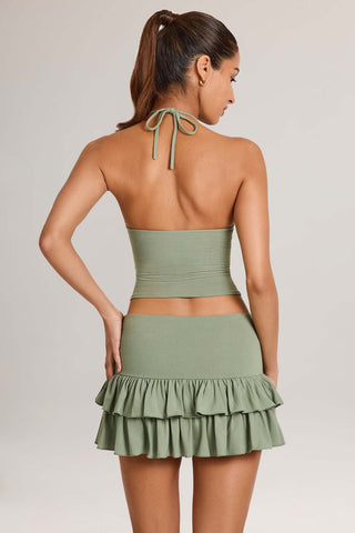 Tiered Ruffle Mini Skirt