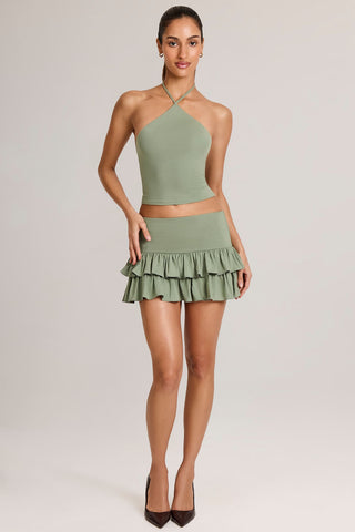 Tiered Ruffle Mini Skirt