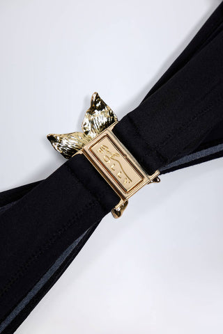 Floral Hardware Bandeau Bikini Top