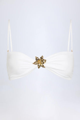 Floral Hardware Bandeau Bikini Top