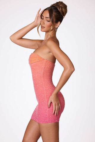Embellished Strapless Mini Dress
