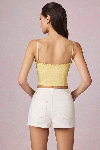 High Waist A Line Denim Shorts