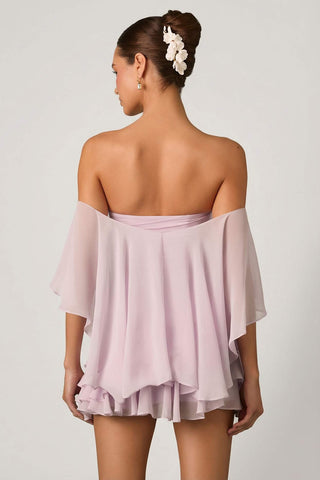 Off Shoulder Ruffled Mini Dress