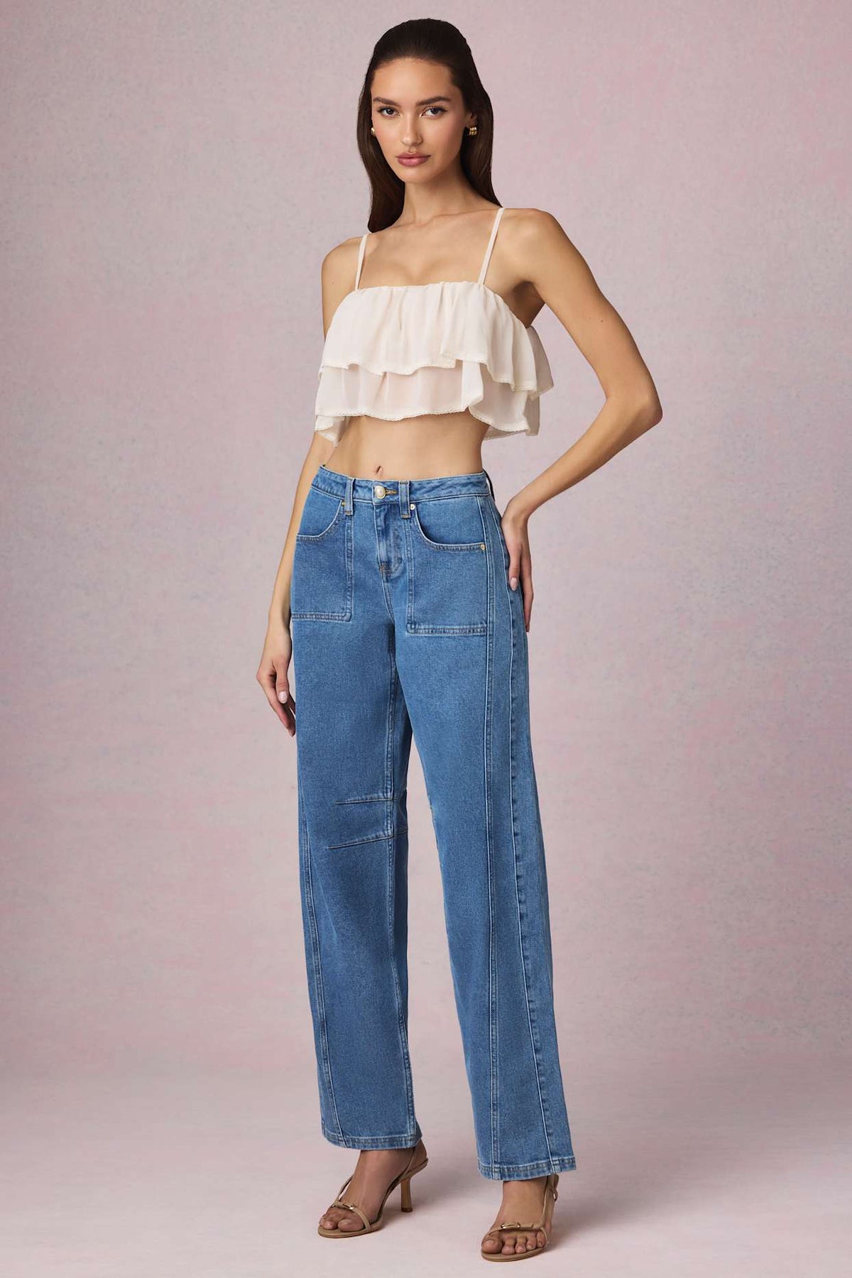 Barrel Leg Denim Jeans