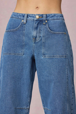 Barrel Leg Denim Jeans