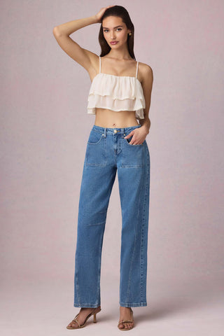 Barrel Leg Denim Jeans