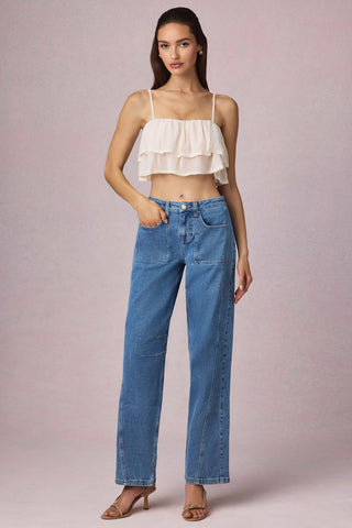Barrel Leg Denim Jeans