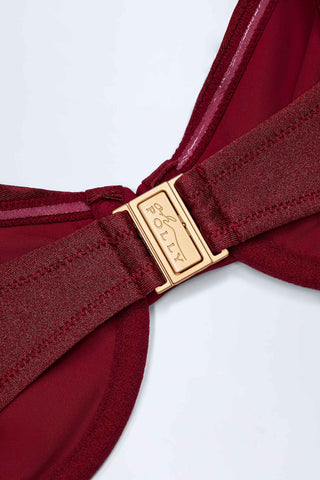 Bead Embellished Ruched Bikini Top